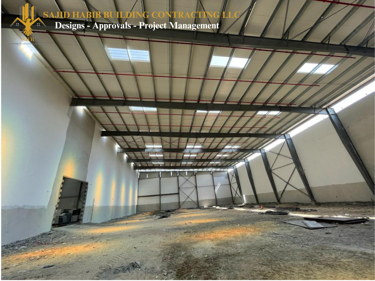 AL QUOZ DUBAI WAREHOUSE STEEL CONSTRUCTION WORK BY SHB CONTRACTING